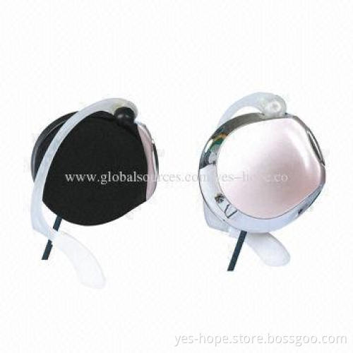 Lightweight Stereo Earhook Headphones with 5mW Rated Power
